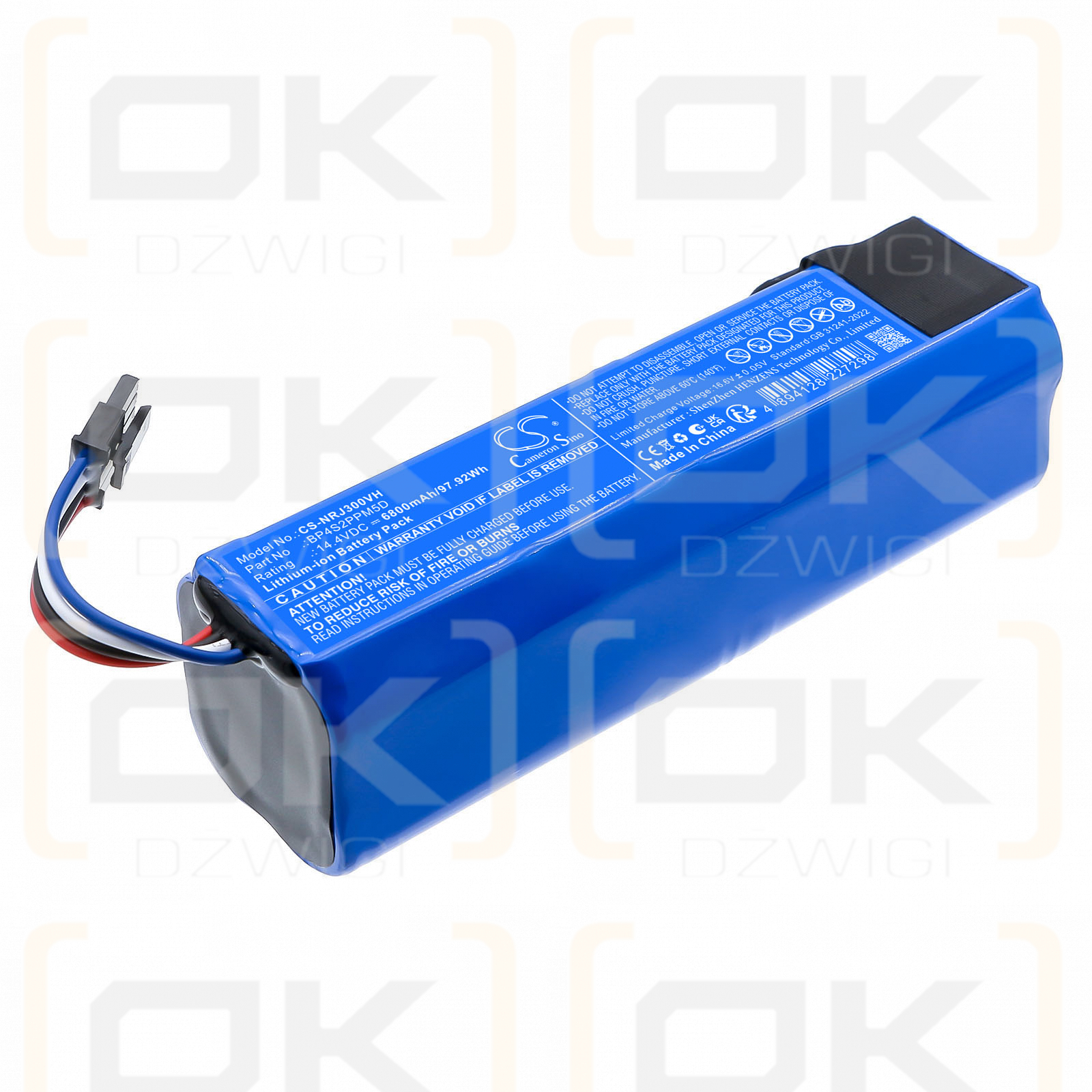 Replacement Battery for NARWAL J4 / BP4S2PPM5B 6800 mAh Li-ion 14.4 V (Cameron Sino)