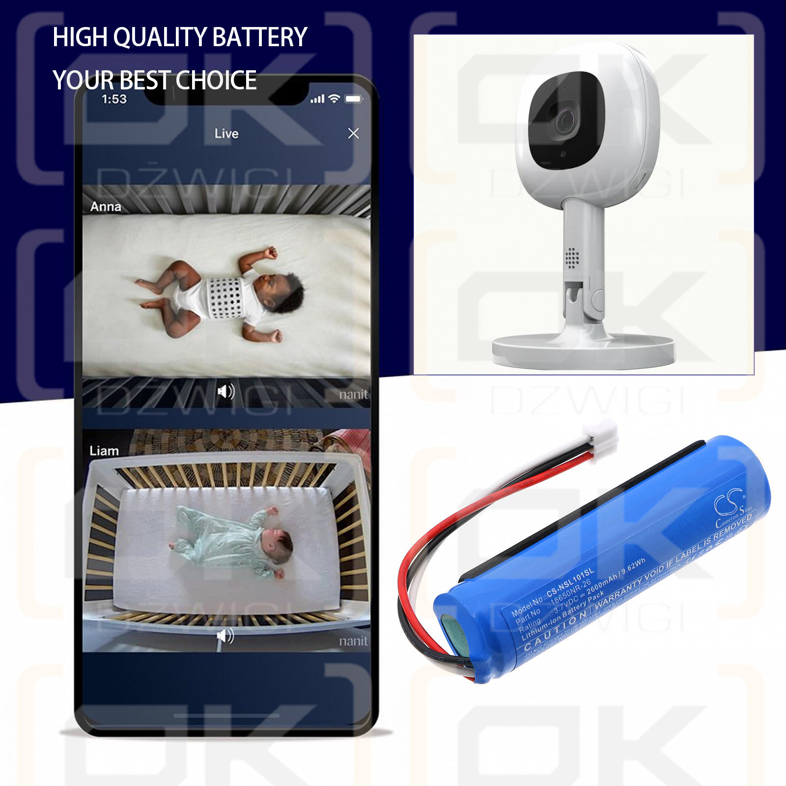 Nanit Ton und Licht / 18650NR-26 2600 mAh Li-Ionen 3,7 V (Cameron Sino)