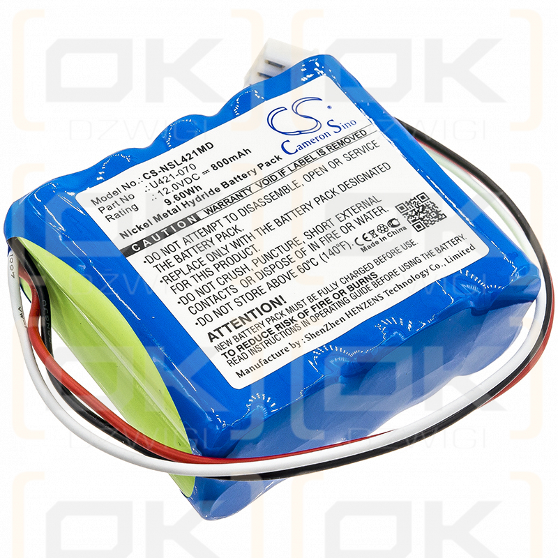 Endo-Mate U421070 / U421-070 800mAh Ni-MH 12.0V (Cameron Sino)