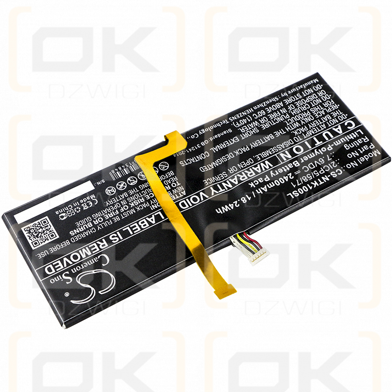 Proyecto Google Tango / 2ICP5/58/71 2400 mAh Li-Polímero 7,6 V (Cameron Sino)