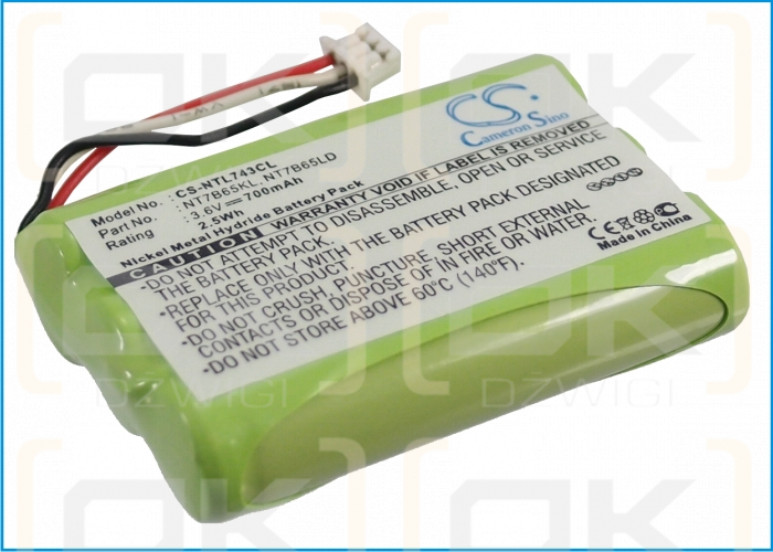 Nortel 7449 / NT7B65KSE6 700mAh Ni-MH 3.6V (Cameron Sino)