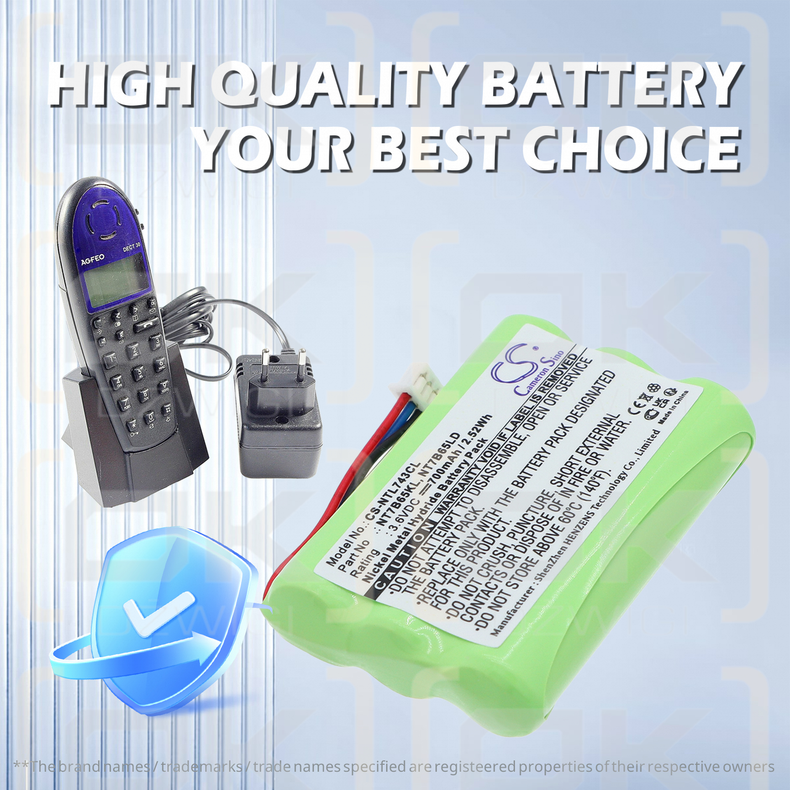 Nortel 4135 / NT7B65KL 700 мАч Ni-MH 3,6 В (Cameron Sino)