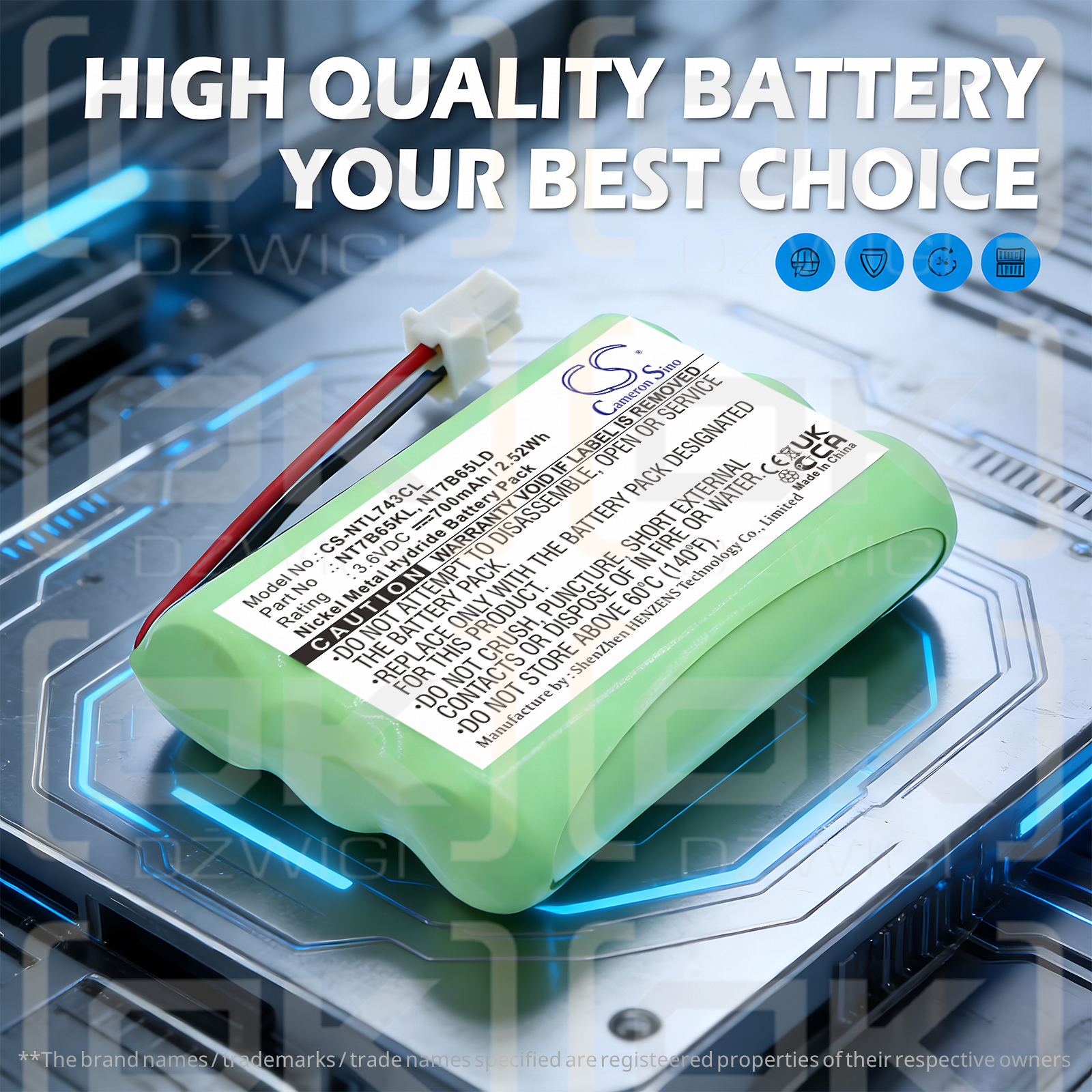 Nortel 4135 / NT7B65KL 700 мАч Ni-MH 3,6 В (Cameron Sino)