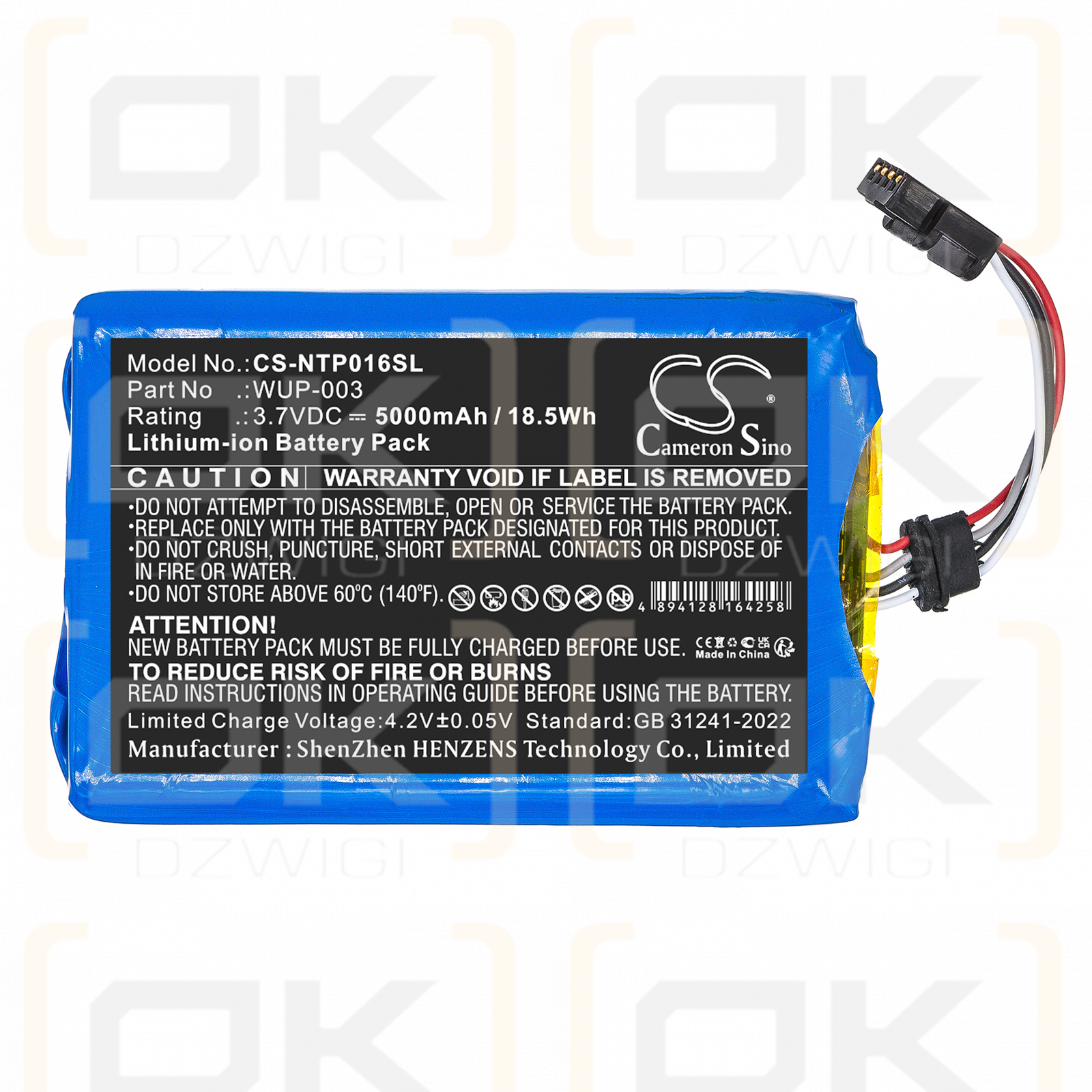 Nintendo Wii U GamePad WUP-003 / WUP-003 5000 mAh Li-ion 3,7 V (Cameron Sino)