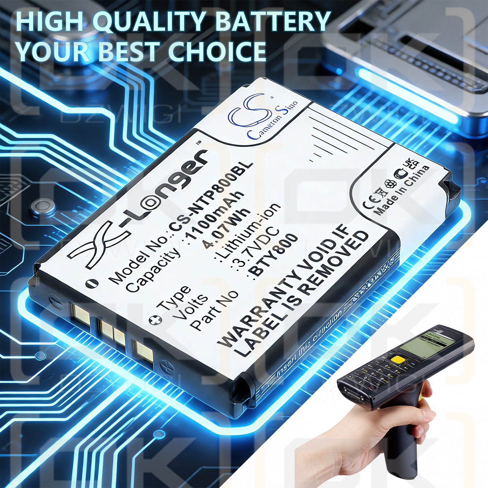 Newland NLS-PT850B / BTY800 1100 mAh Li-Ion 3,7 V (Cameron Sino)