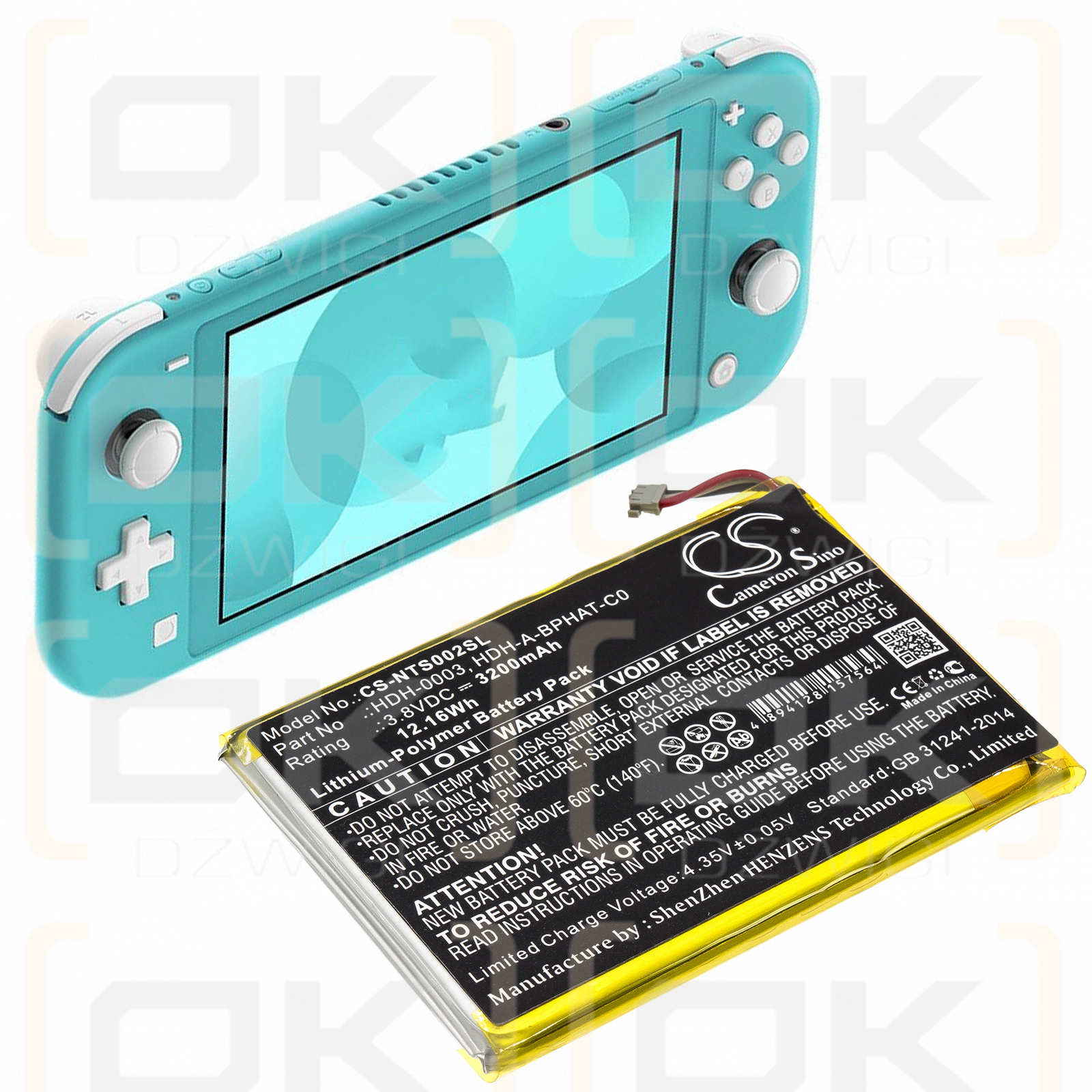 Nintendo Switch Lite NS / HDH-A-BPHAT-C0 3200 mAh Li-Polymer 3,8 V (Cameron Sino)