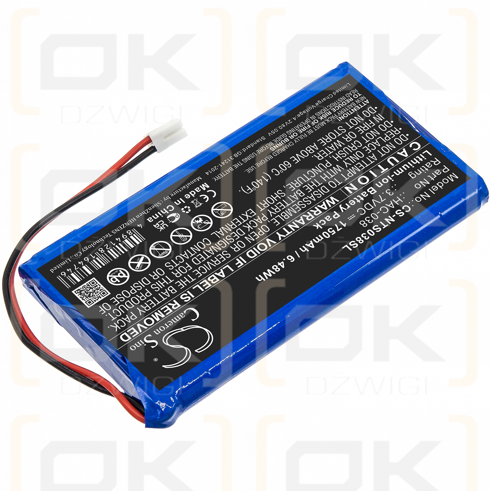 Nintendo Home Circuit / HAC-038 1750mAh Li-ion 3.7V (Cameron Sino)