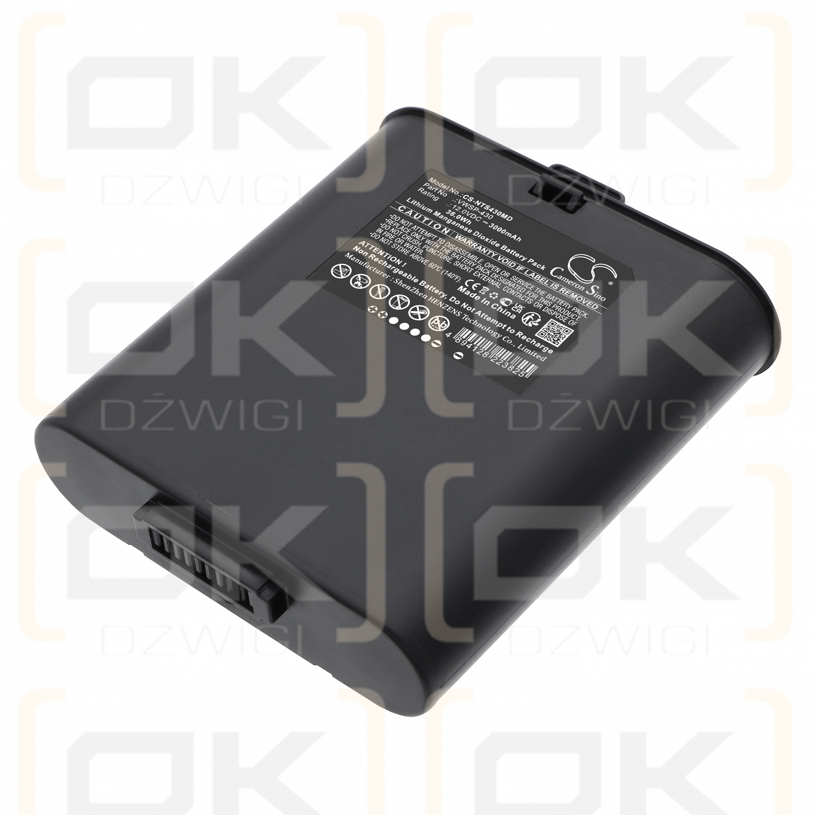 Inovytec VWSP-900 / VWSP-430 3000 mAh Li-MnO2 12 V (Cameron Sino)