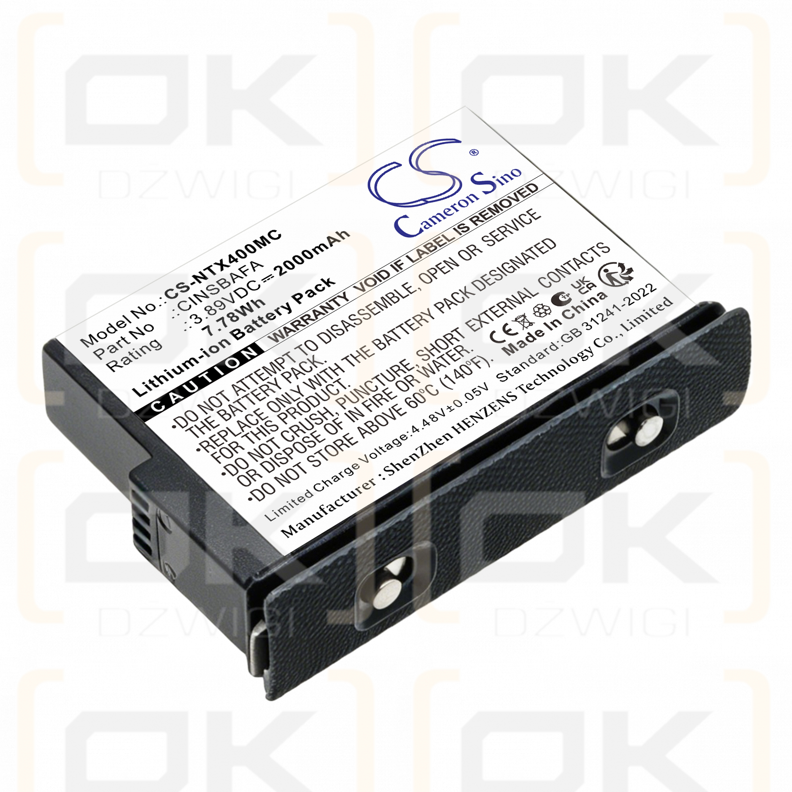 Ersatzakku für Insta360 X4 Air / CINSBAFA 2000mAh Li-Ion 3,89V (Cameron Sino)
