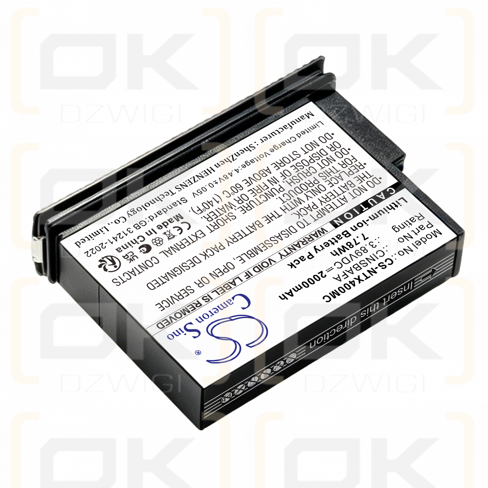 Ersatzakku für Insta360 X4 Air / CINSBAFA 2000mAh Li-Ion 3,89V (Cameron Sino)