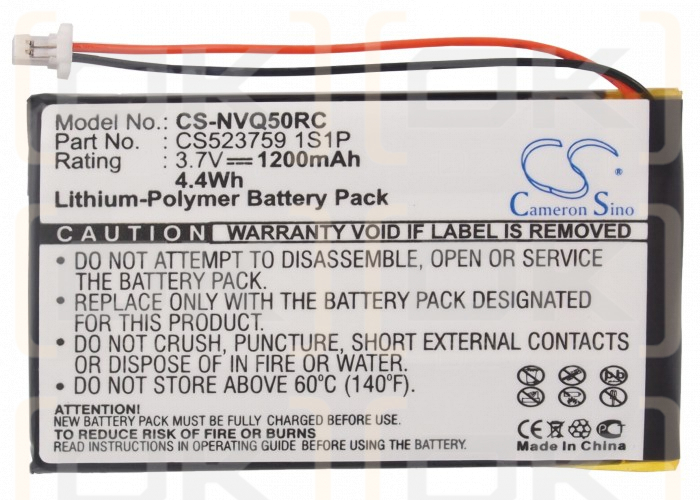 Nevo Q50 / CS503759 1S1P 1200mAh Li-Polymer 3.7V (Cameron Sino)