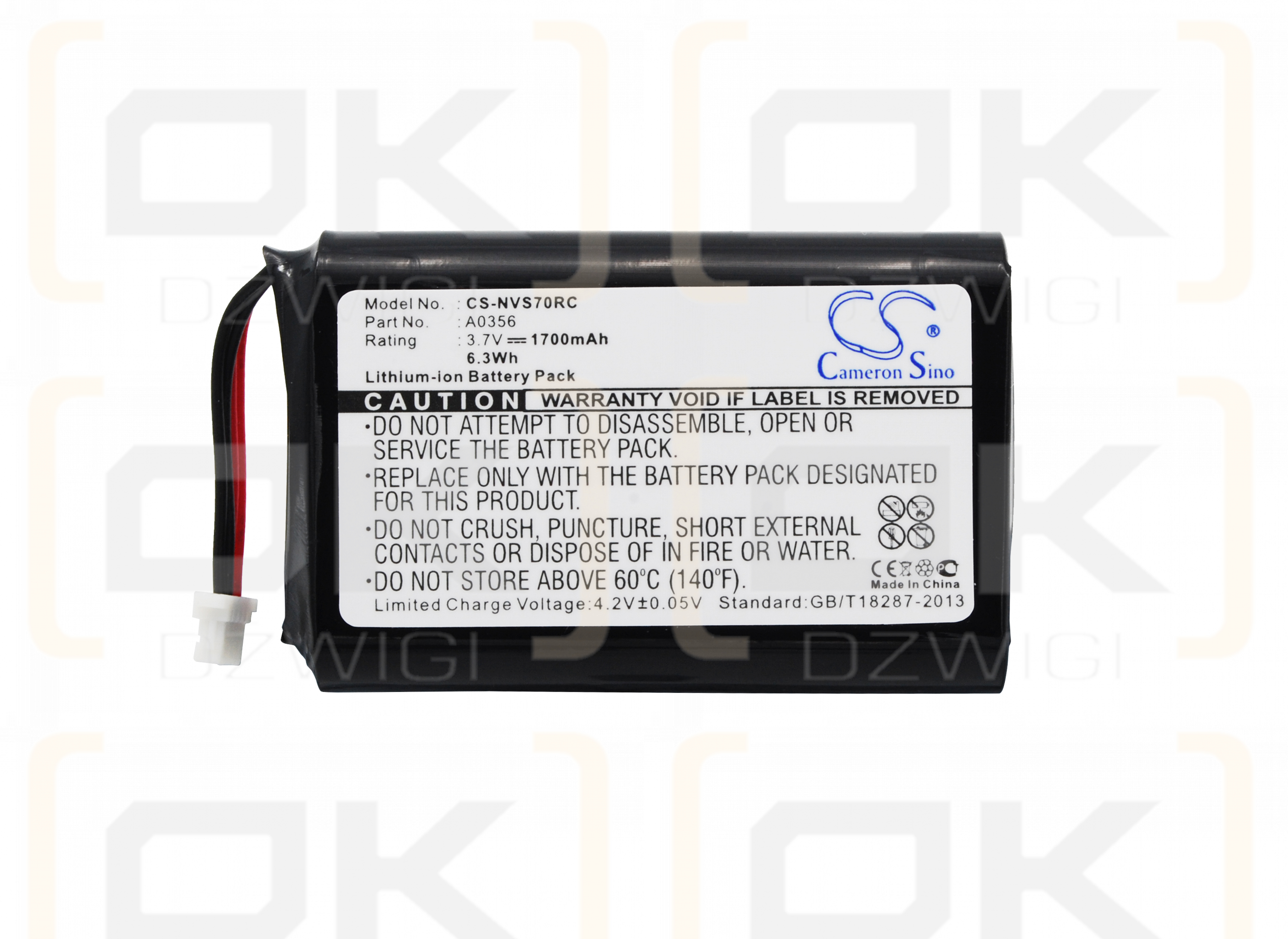 NEVO / A0356 1700mAh Li-ion 3.7V (Cameron Sino)