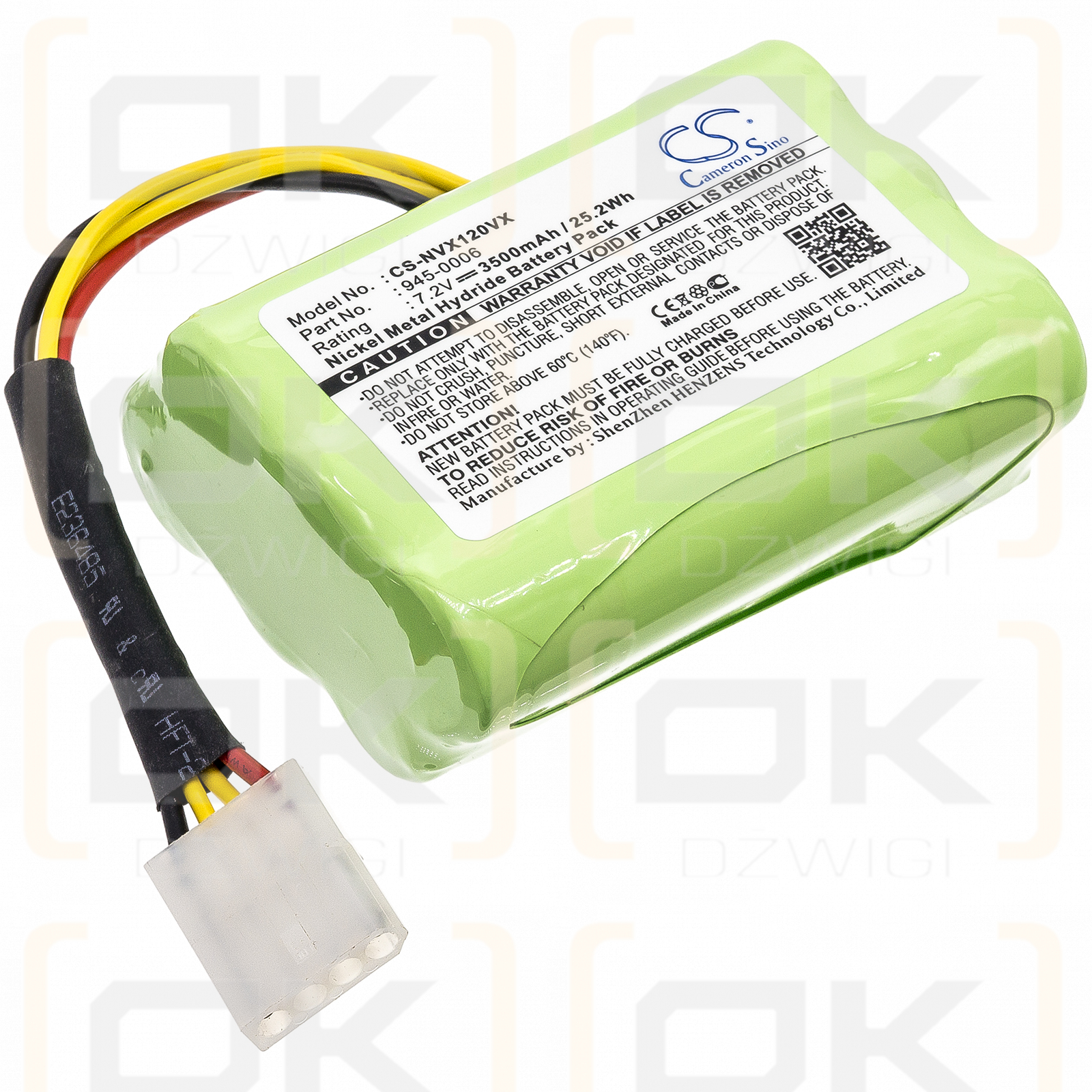 Neato 945-0080 / 945-0006 3500mAh Ni-MH 7.2V (Cameron Sino)