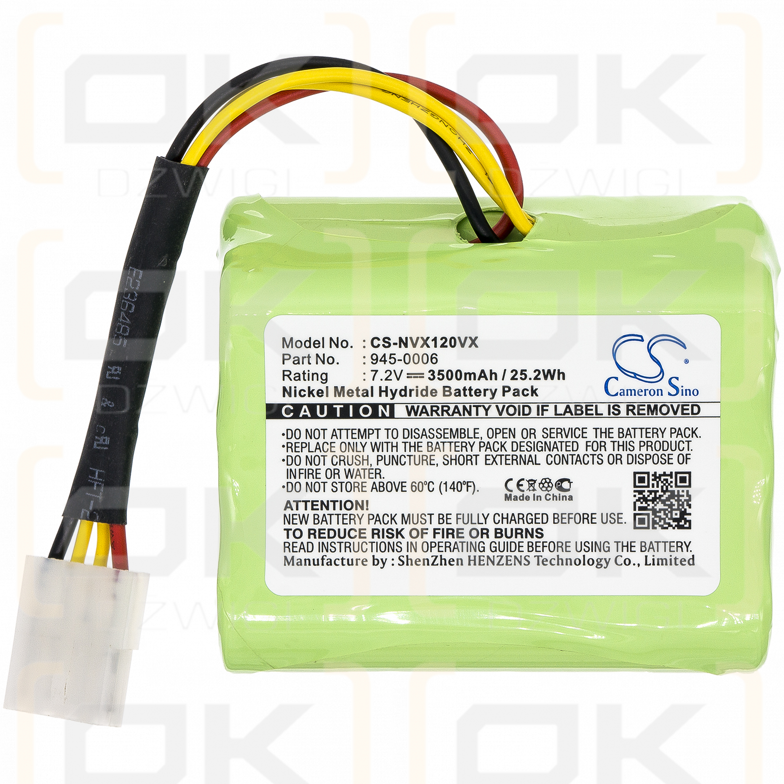 Neato 945-0080 / 945-0006 3500mAh Ni-MH 7.2V (Cameron Sino)