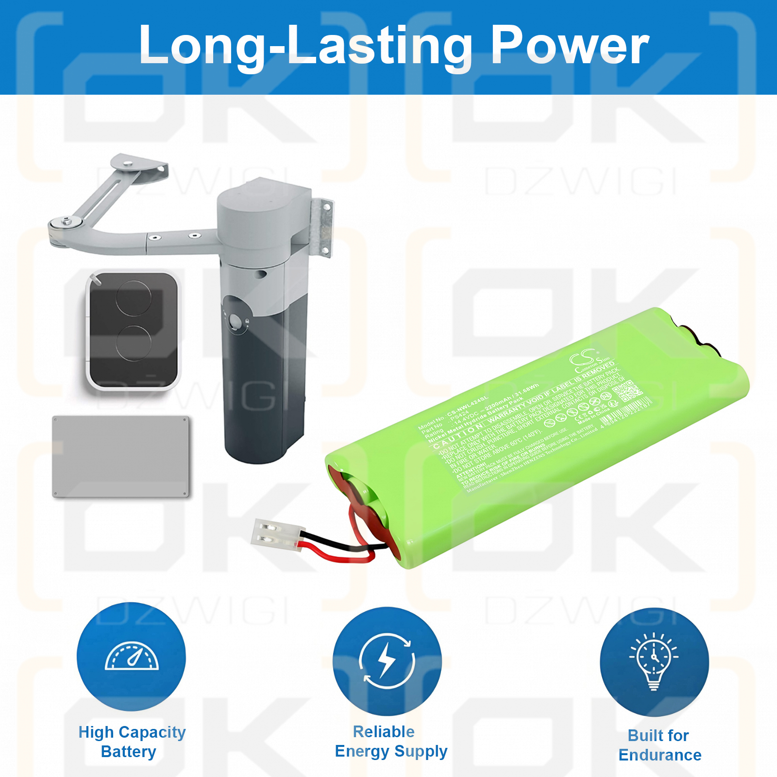 Nice Walkykit 1024 / PS424, 2200 мАч, Ni-MH, 14,4 В (Cameron Sino)