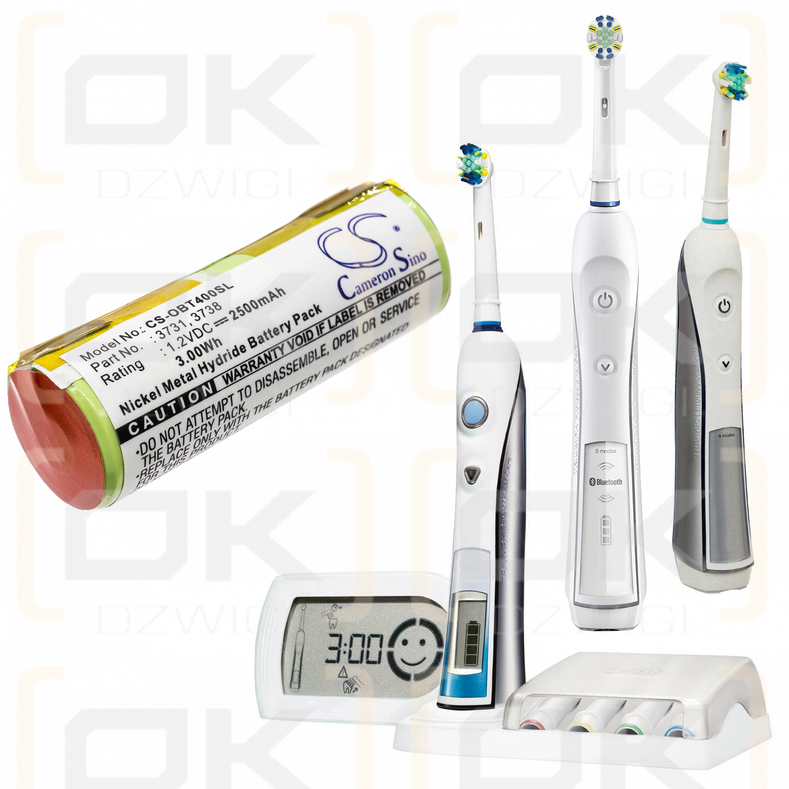 Oral-B 9900 Zahnbürste / 3731 2500 mAh Ni-MH 1,2 V (Cameron Sino)