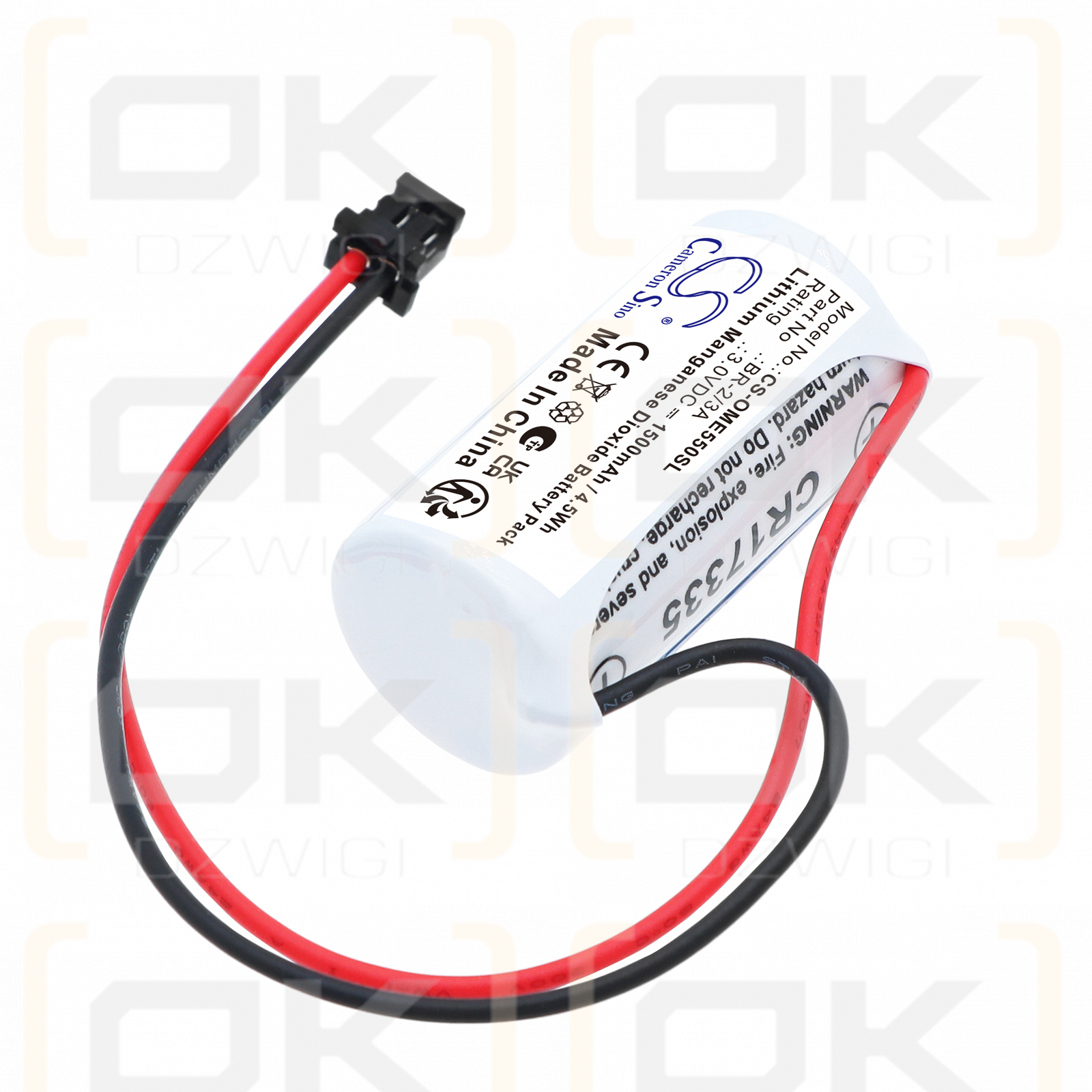 Okuma E5503-951-001 / BR-2/3A 1500 mAh Li-MnO2 3 V (Cameron Sino)