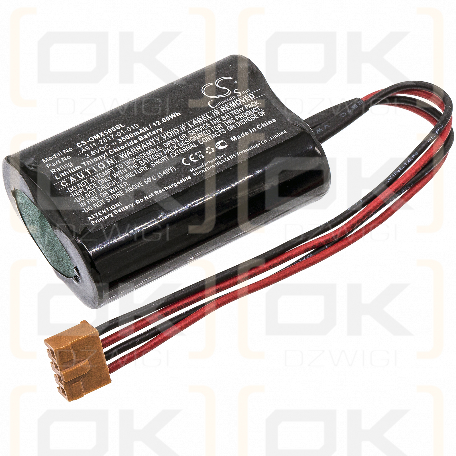 Okuma MX-50 / A911-2817-01-010 3500mAh Li-SOCl2 3.6V (Cameron Sino)