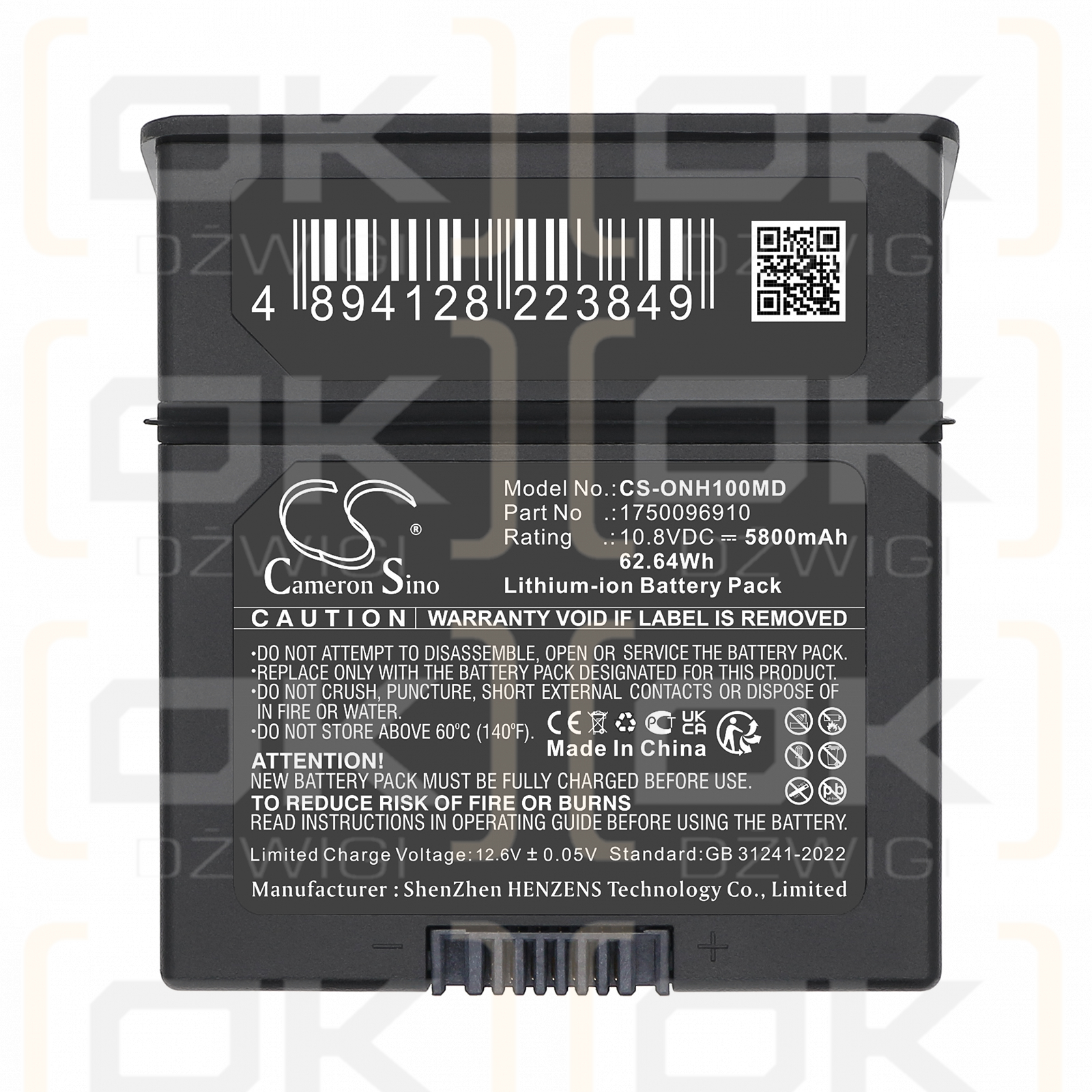 Tobii Dynavox I-15 / 12004072 5800 mAh Li-ion 10.8 V (Cameron Sino)