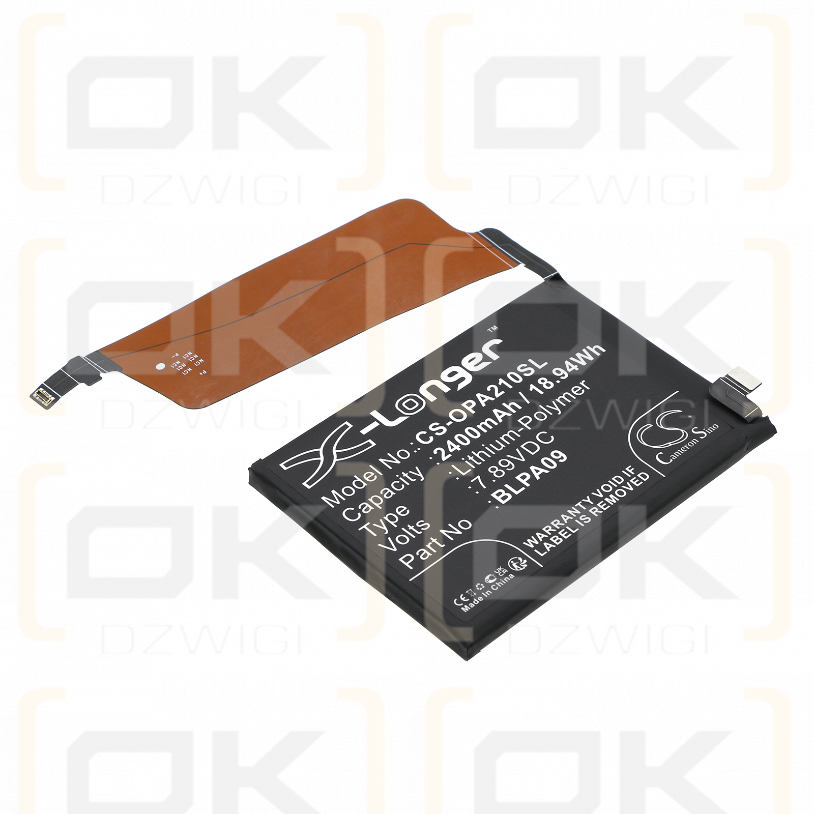 Oneplus Ace 2 Pro / BLPA09 2400 mAh Li-Polymer 7,89 V (Cameron Sino)