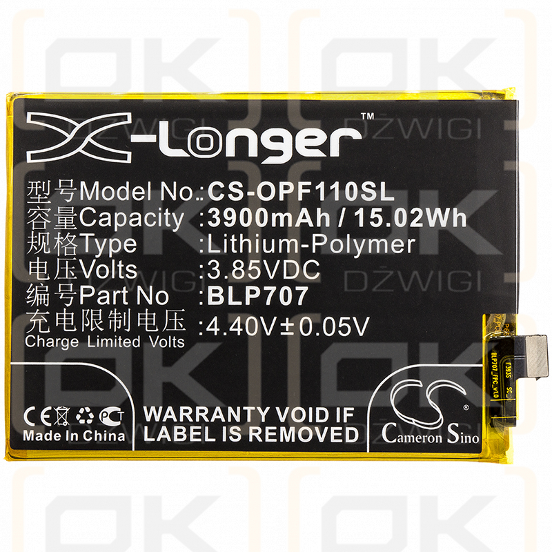 OPPO CPH1913 / BLP707 3900mAh Li-Polymer 3.85V (Cameron Sino)