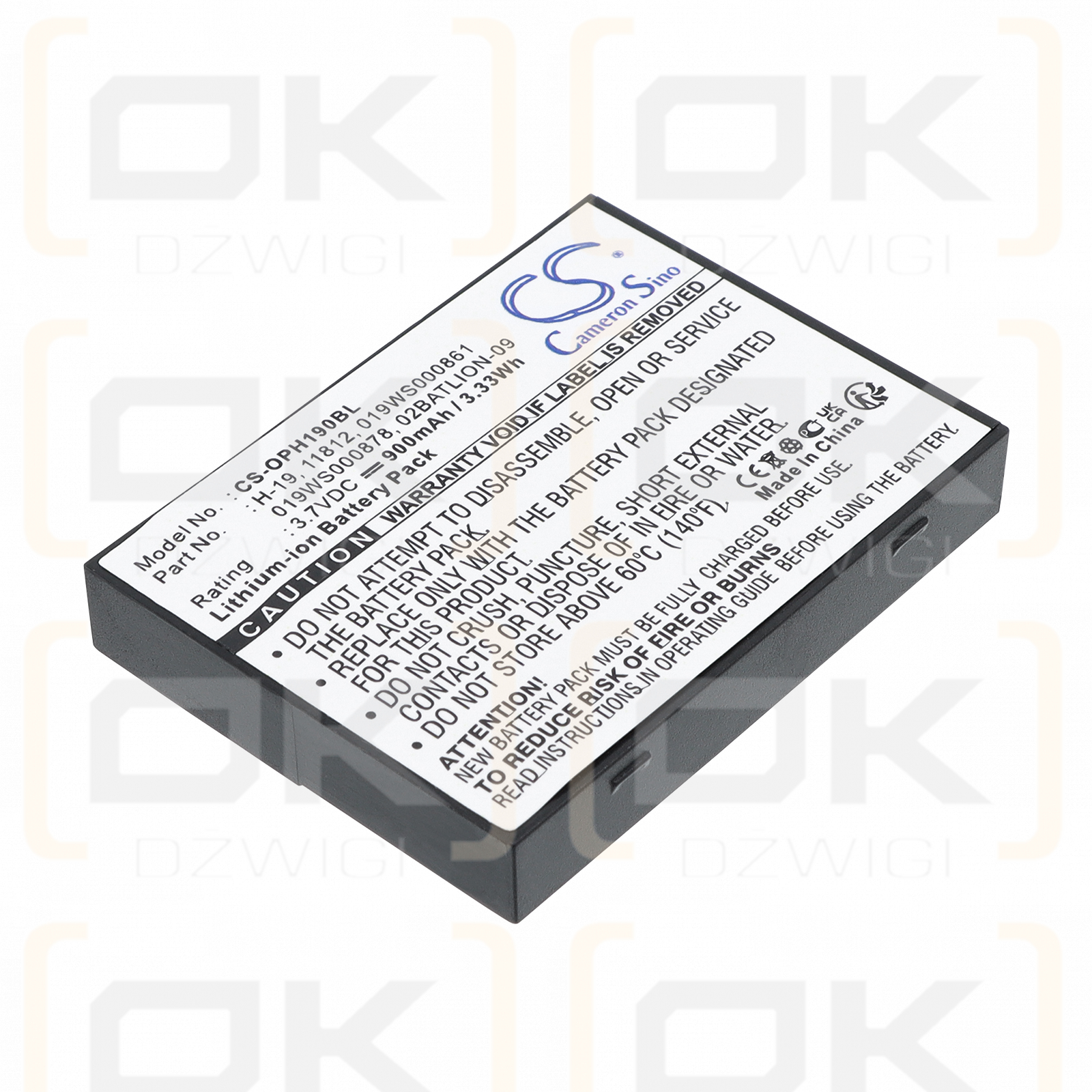 Opticon H-19B / H-19 900 mAh Li-ion 3.7 V (Cameron Sino)