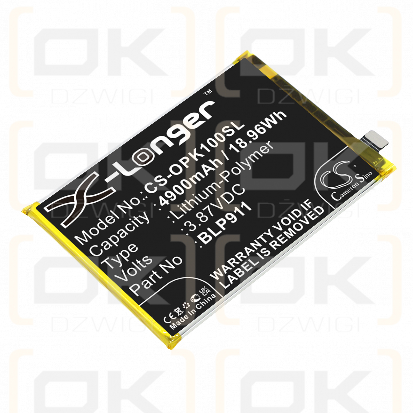 OPPO RMX3491 / BLP911 4900mAh Li-Polymer 3.87V (Cameron Sino)