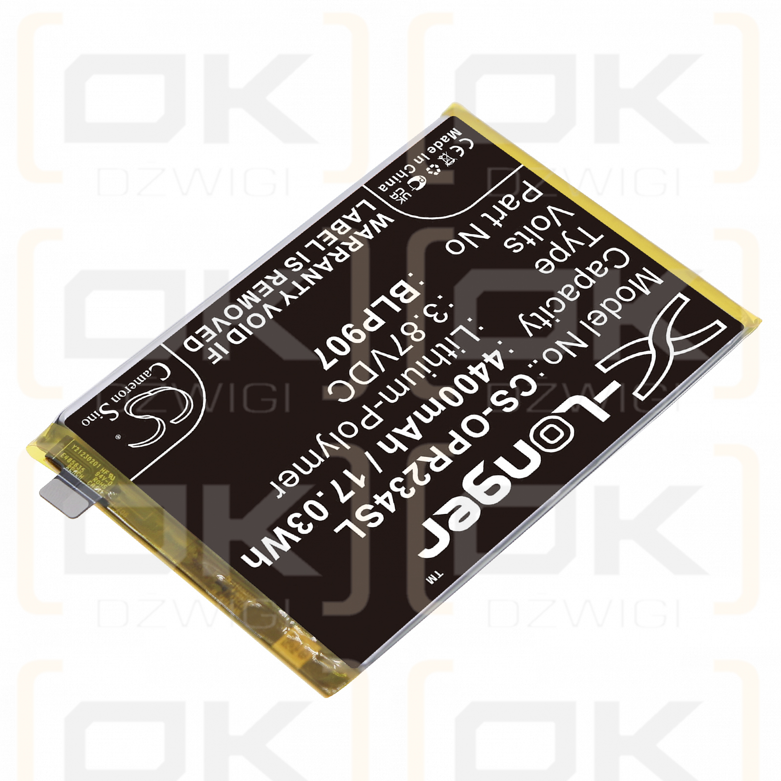 OPPO CPH2343 / BLP907 4400mAh Li-Polymer 3.87V (Cameron Sino)