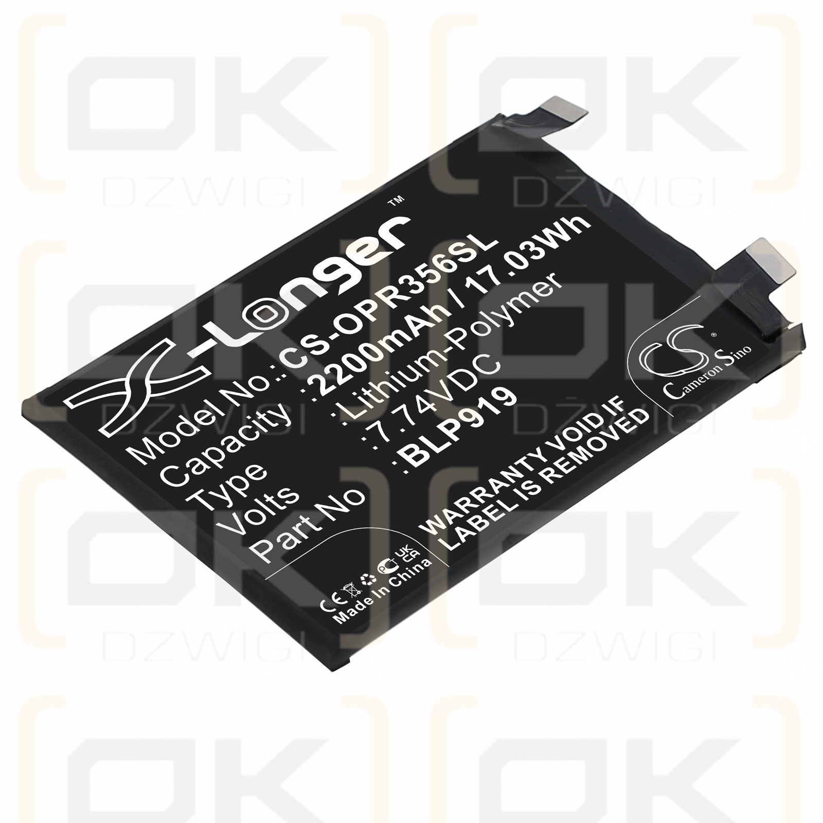 OPPO RMX3560 / BLP919 2200 mAh Li-Polymer 7,74 V (Cameron Sino)