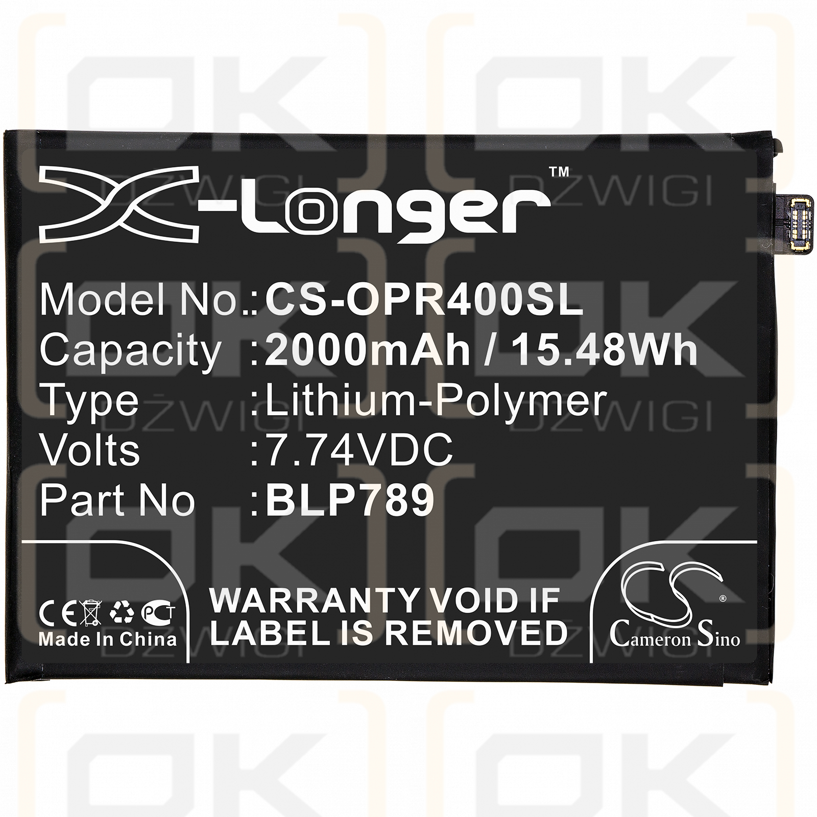 OPPO CPH2091 / BLP789 2000 mAh Li-Polymer 7,74 V (Cameron Sino)