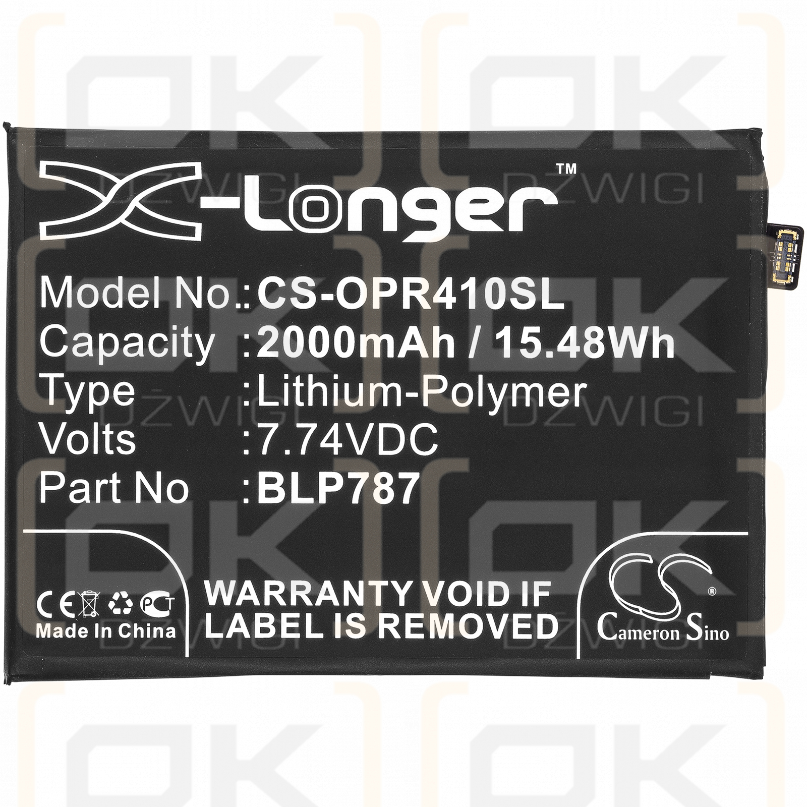 OPPO CPH2109 / BLP787 2000mAh Li-Polymer 7.74V (Cameron Sino)