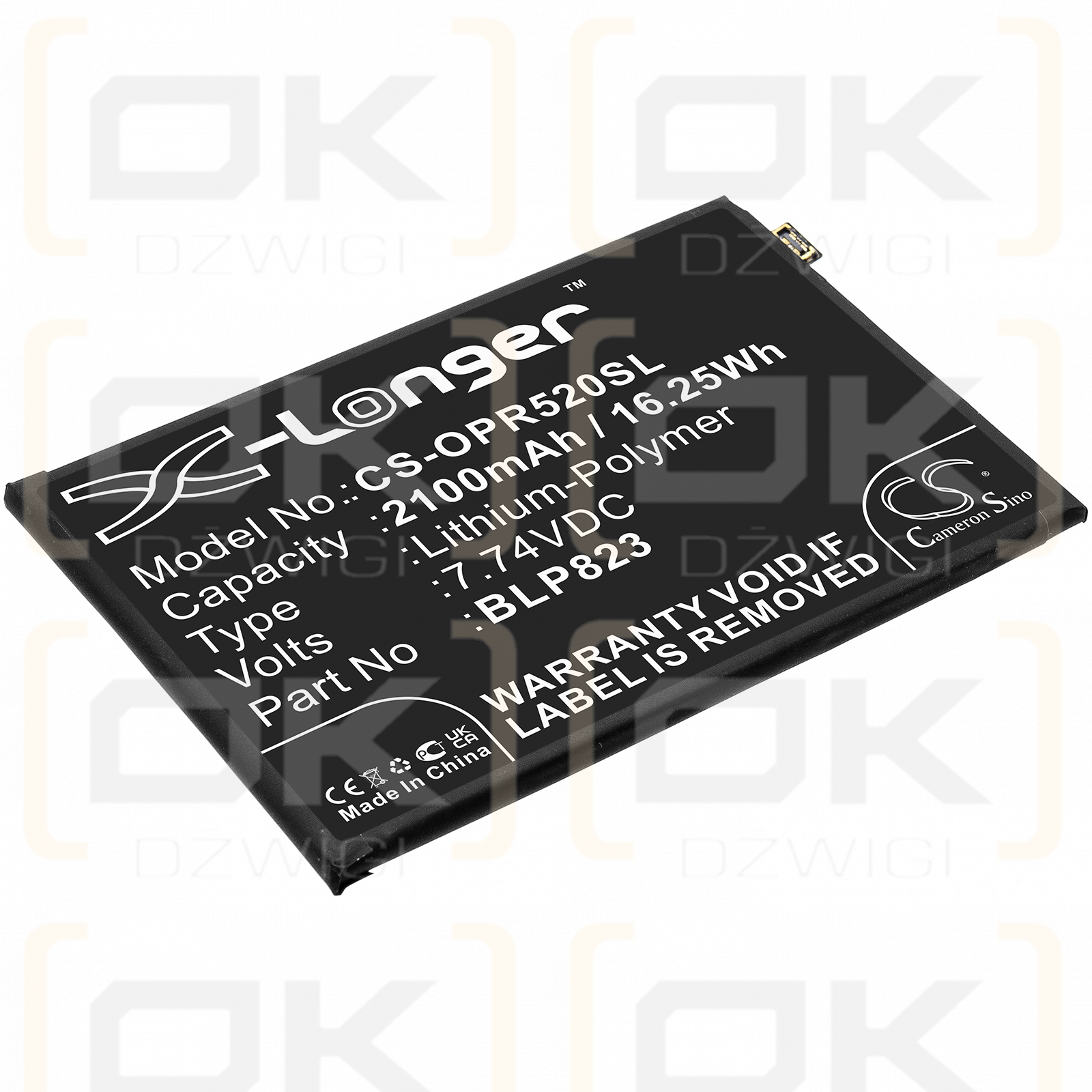 OPPO PDSM00 / BLP823 2100mAh Li-Polymer 7.74V (Cameron Sino)