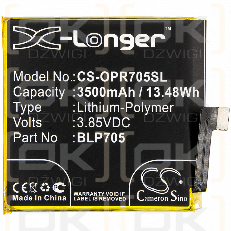 OPPO PCCT00 / BLP705 3500 mAh Li-Polymer 3,85 V (Cameron Sino)