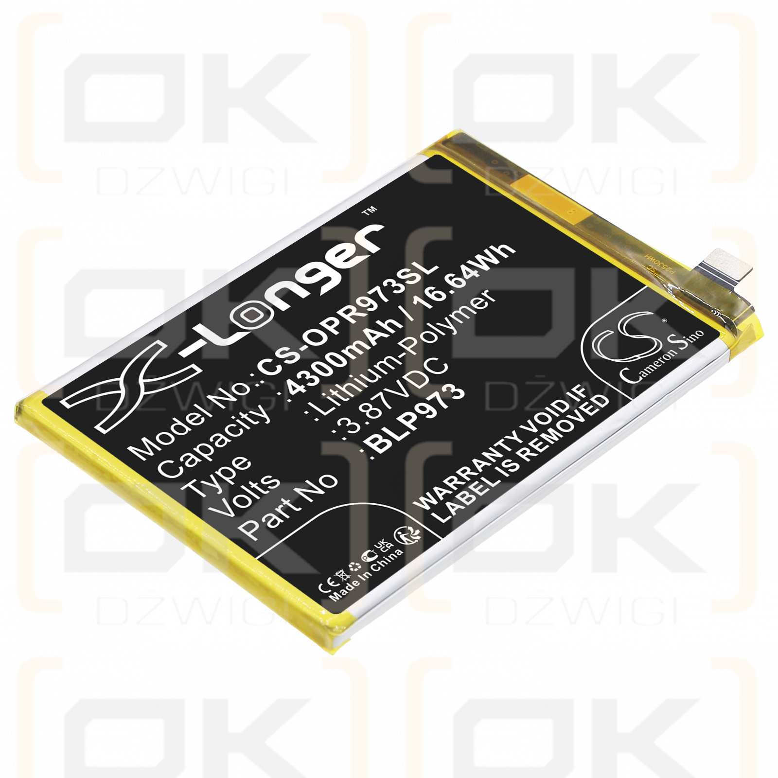 OPPO PGX110 / BLP973 4300 mAh Li-Polymer 3,87 V (Cameron Sino)