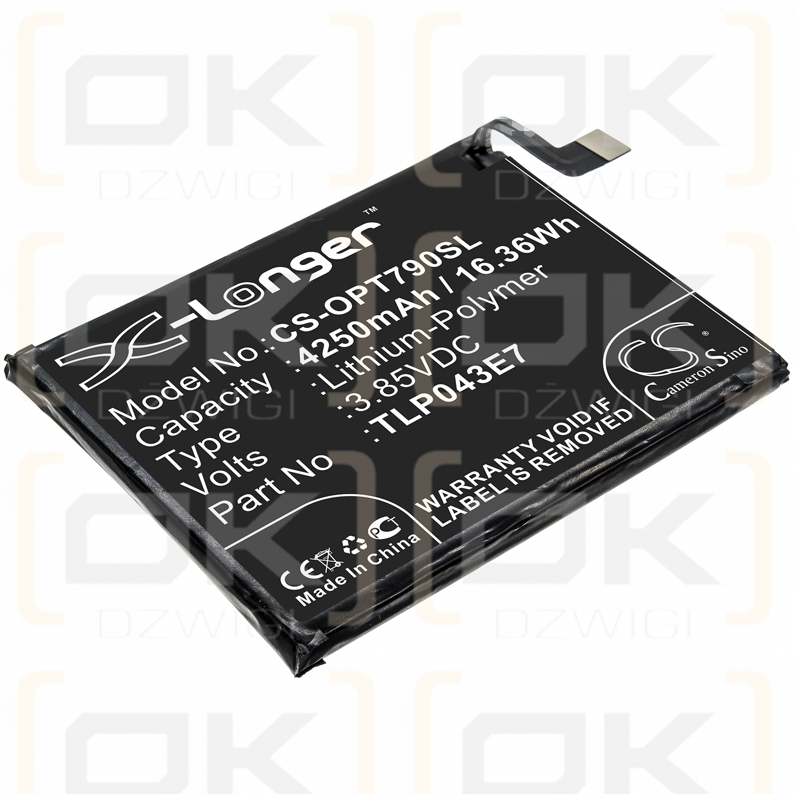 T-Mobile Revvl 5G / TLP043E7 4250 mAh Li-Polymer 3,85 V (Cameron Sino)