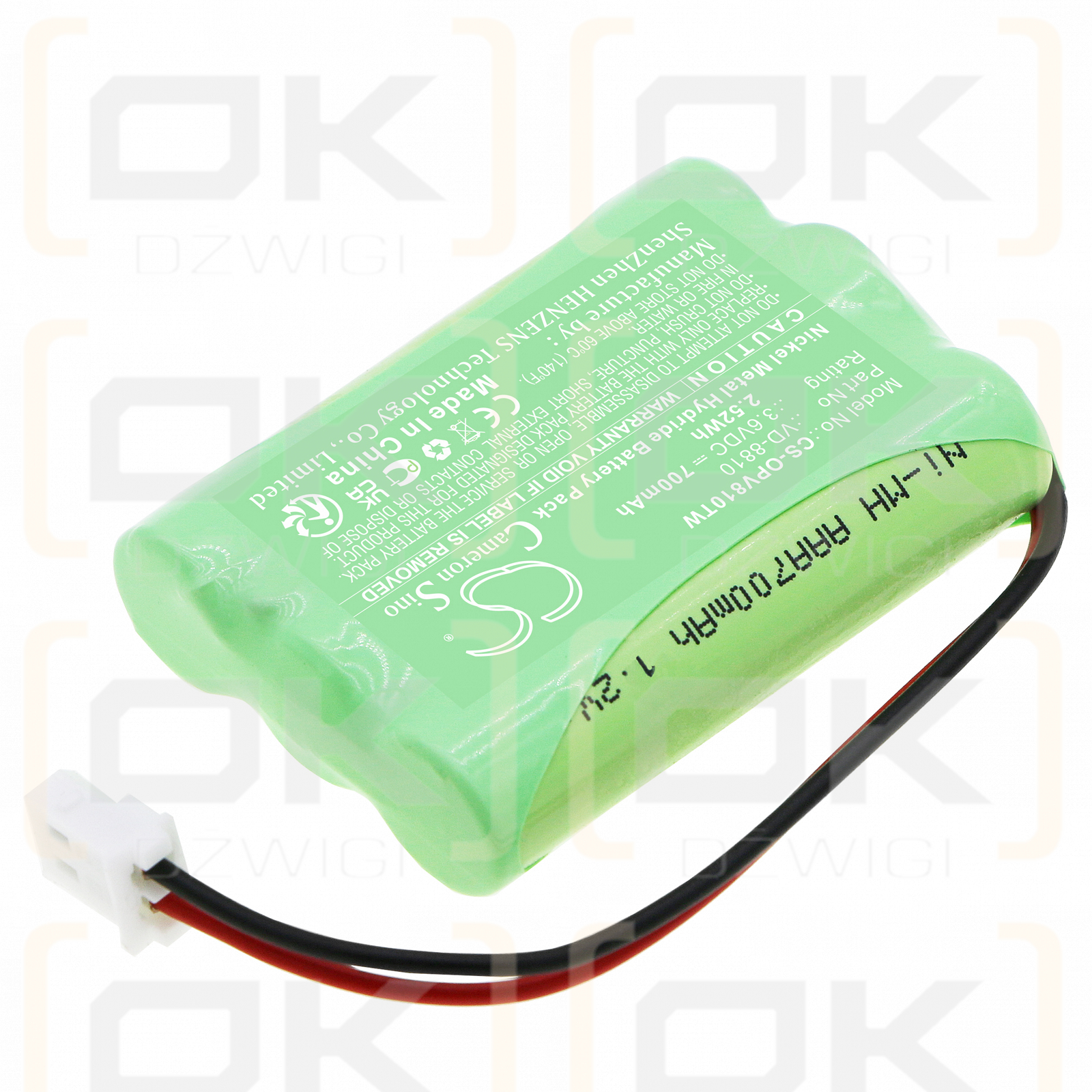 IQ America VD-8810 / H-AAAJ3 700mAh Ni-MH 3.6V (Cameron Sino)