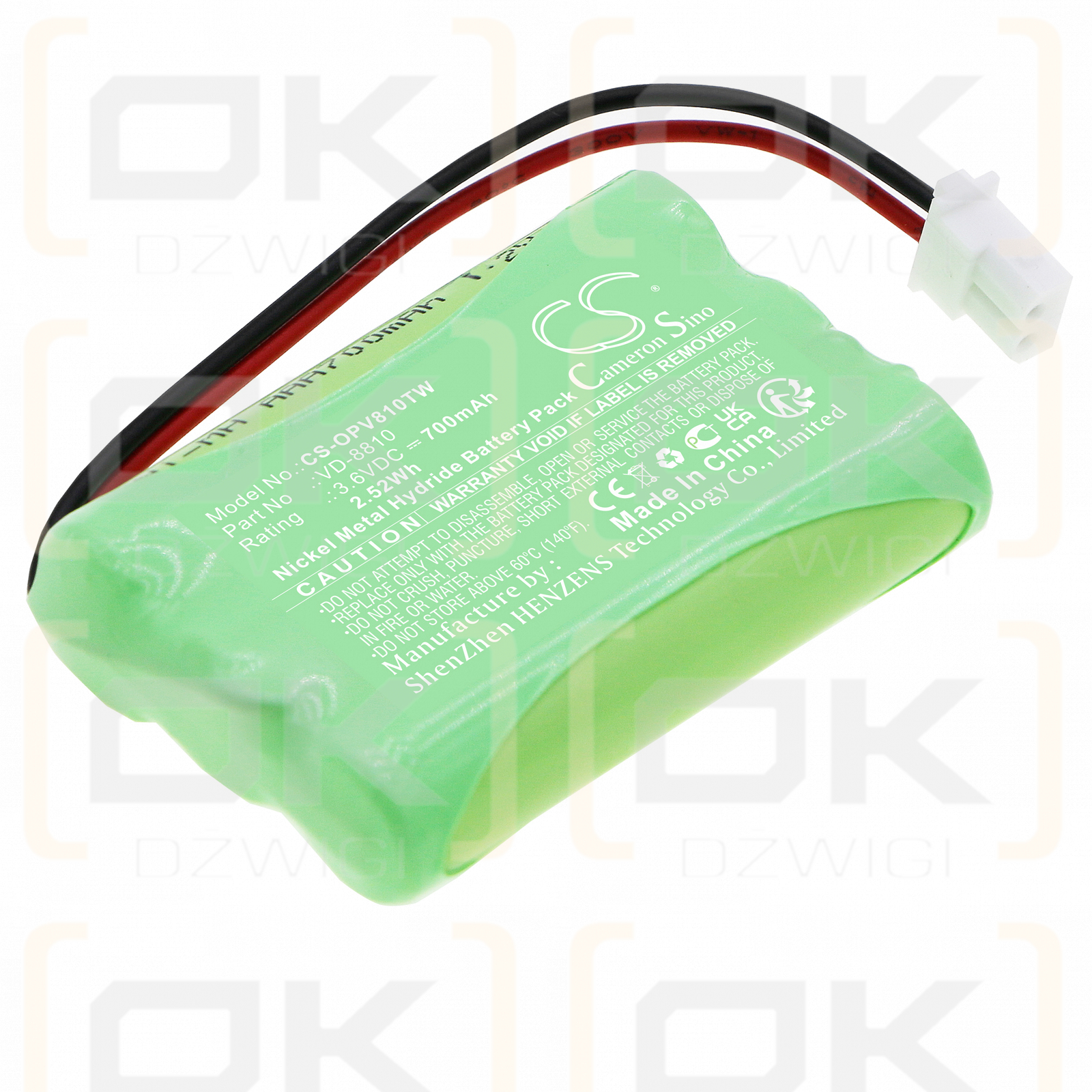 IQ America VD-8810 / H-AAAJ3 700 mAh Ni-MH 3,6 V (Cameron Sino)