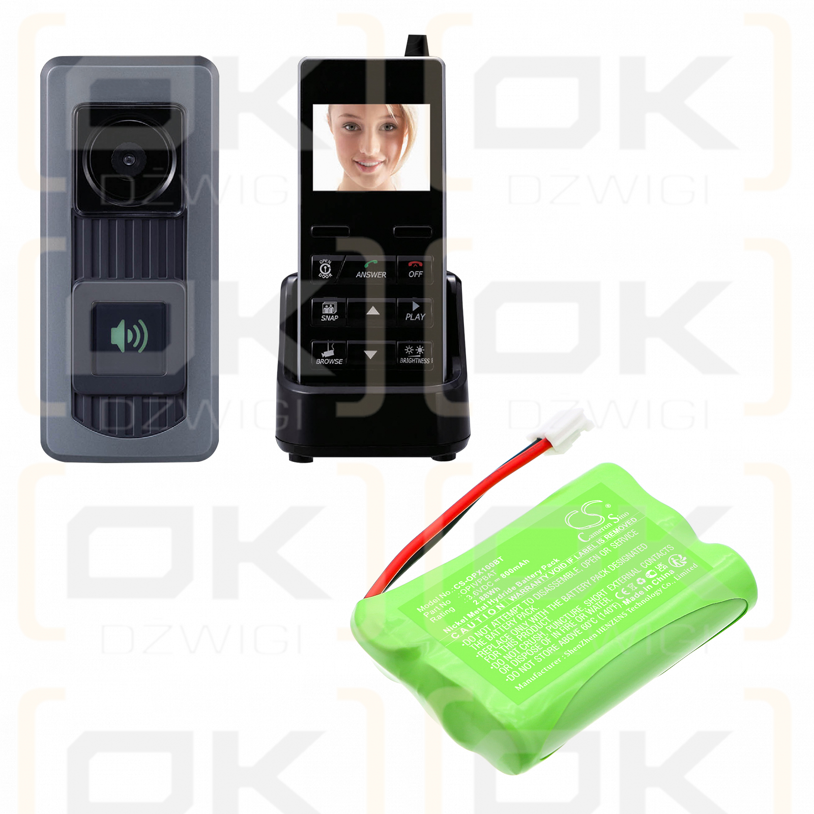 Optex iVision+ handheld monitor / OPIVPBAT 800mAh Ni-MH 3.6V (Cameron Sino)