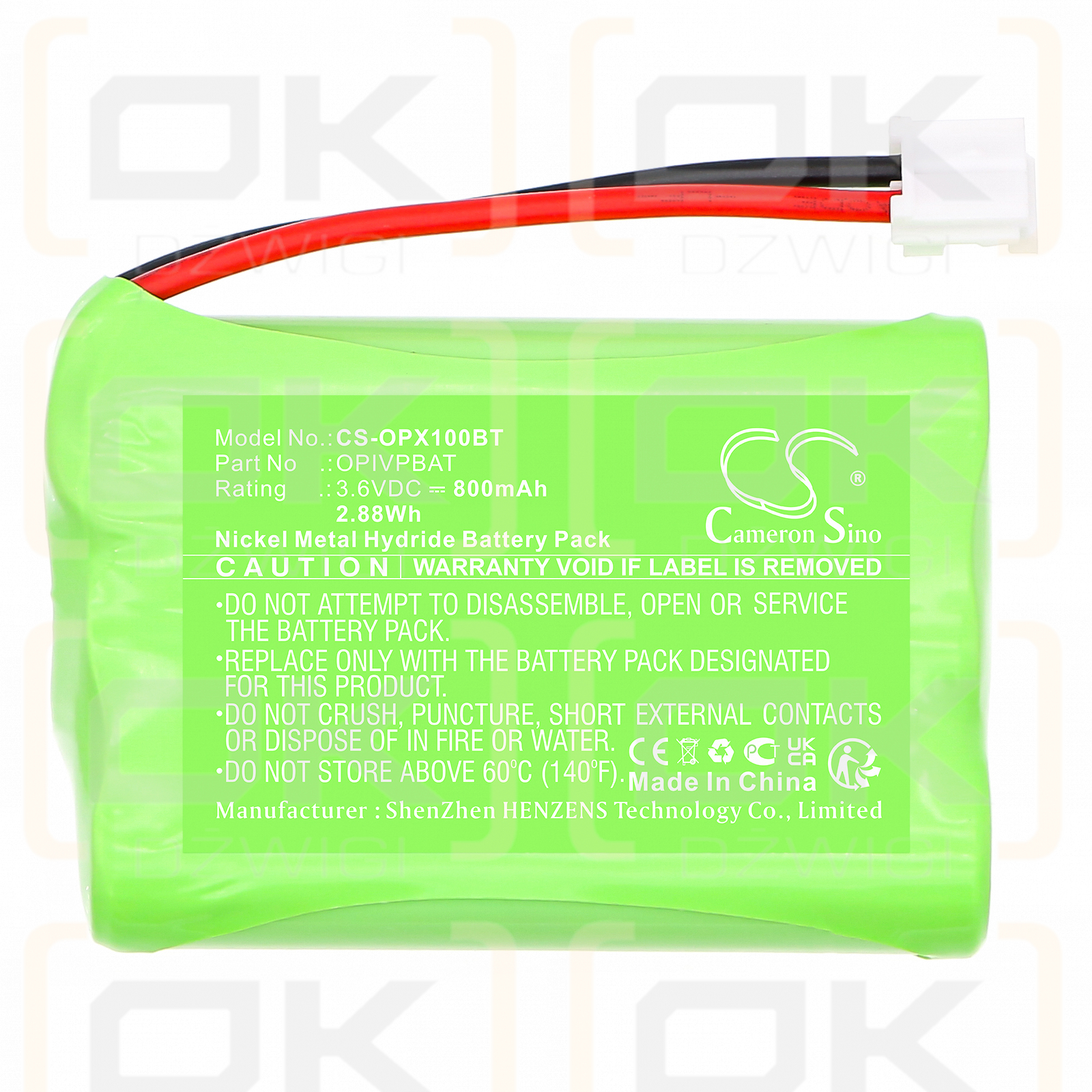 Optex iVision+ handheld monitor / OPIVPBAT 800mAh Ni-MH 3.6V (Cameron Sino)