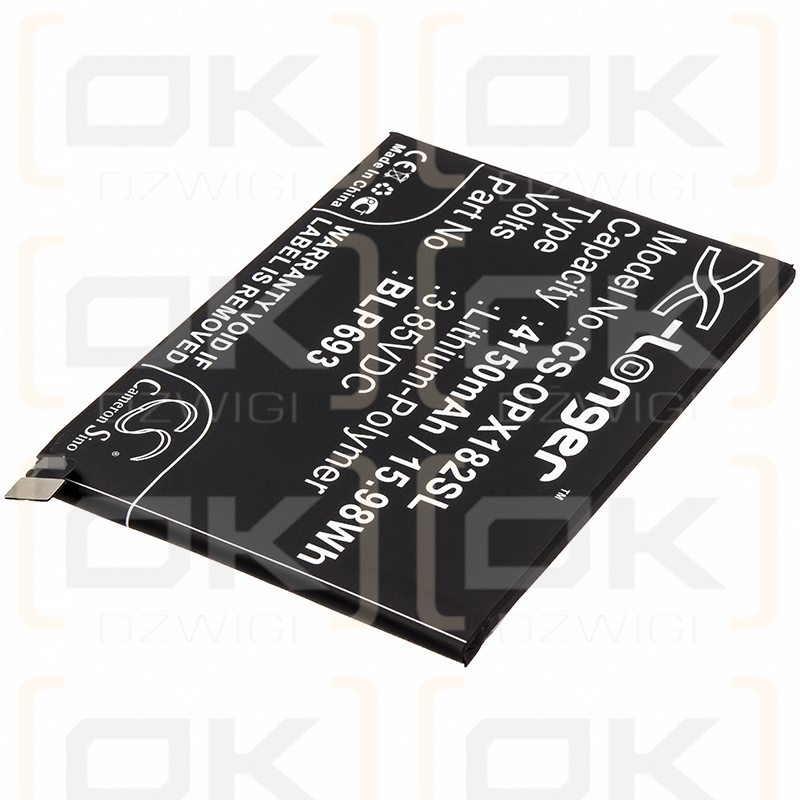 OPPO RMX1821 / BLP693 4150 mAh Li-Polymer 3,85 V (Cameron Sino)