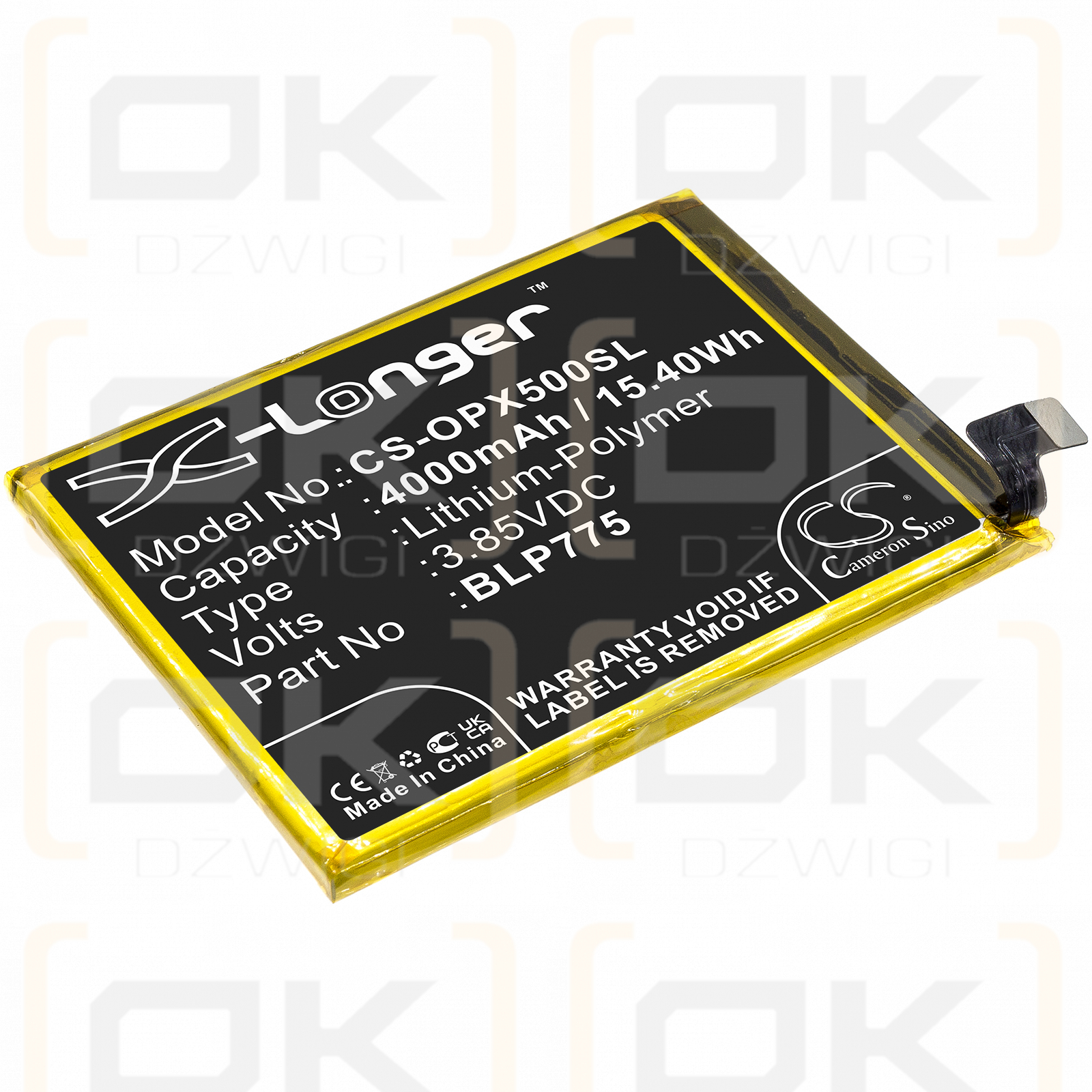 OPPO RMX2021 / BLP775 4000 mAh Li-Polymer 3,85 V (Cameron Sino)