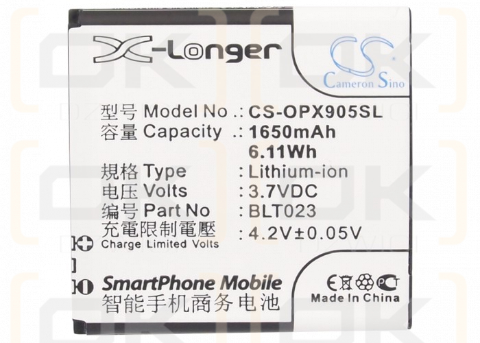 OPPO A91 / BLT023 1650mAh Li-ion 3.7V (Cameron Sino)