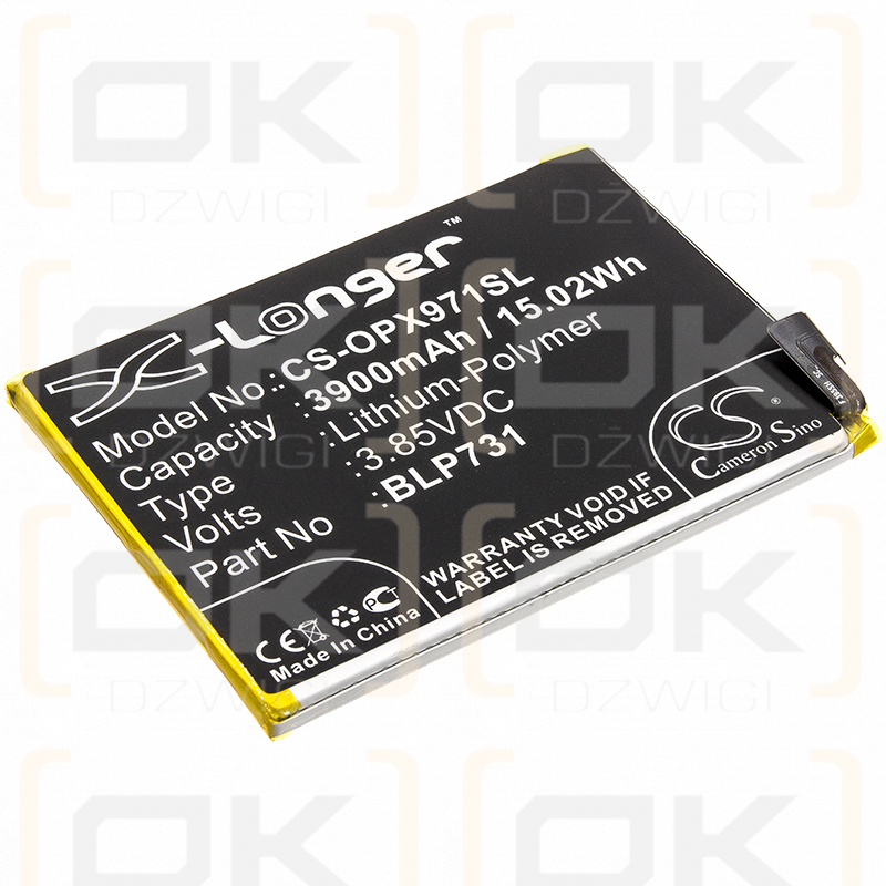 OPPO RMX1971 / BLP731 3900 mAh Li-Polymer 3,85 V (Cameron Sino)