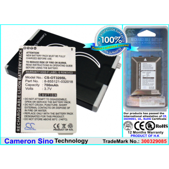 Replacement Battery for Alcatel XG1 / ​​8-855121-032018 700 mAh Li-ion 3.7 V (Cameron Sino)