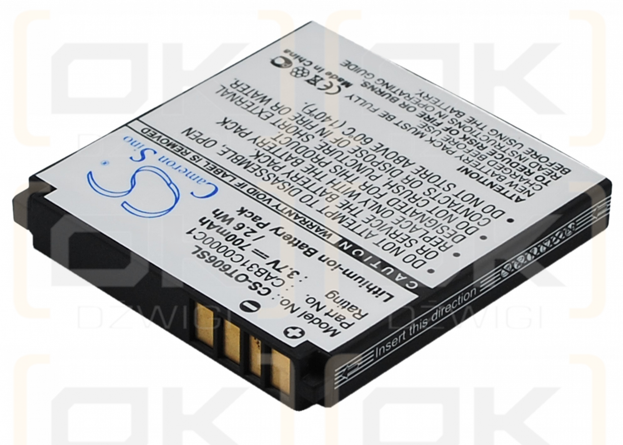 Alcatel OT-606 Sparq / CAB31C0000C1 700 mAh Li-Ion 3,7 V (Cameron Sino)