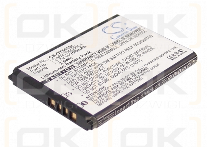 T-Mobile Accord / CAB22D0000C1 700mAh Li-ion 3.7V (Cameron Sino)