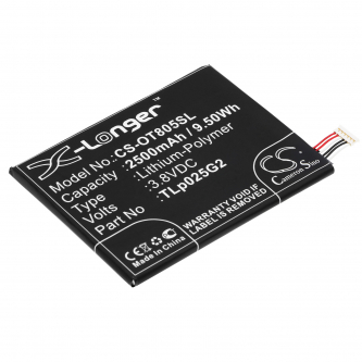 Alcatel OT-8050D / CAC2580010C2 2500 mAh Li-Polymer 3,8 V (Cameron Sino)