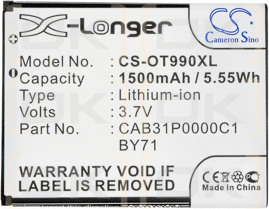 T-Mobile Move / CAB31P0000C1 1500 mAh Li-Ion 3,7 V (Cameron Sino)