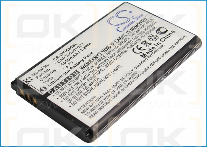 Alcatel OT-I650 / CAB3080010C1 1050 mAh Li-Ion 3,7 V (Cameron Sino)