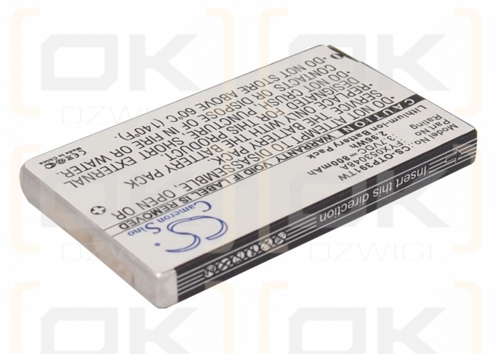 Batería Oregon Scientific TP393 / FYX053048A de iones de litio de 800 mAh y 3,7 V (Cameron Sino)